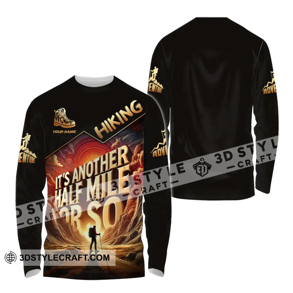 Unisex Shirt Custom Name Hiking Lover Gift Long Sleeve / S T-Shirt