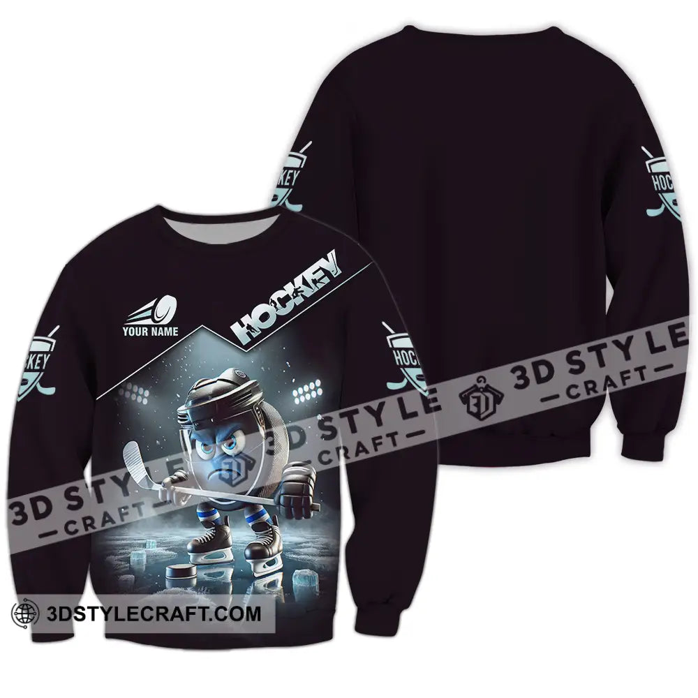 Unisex Shirt - Custom Name Hockey Long Sleeve / S T-Shirt