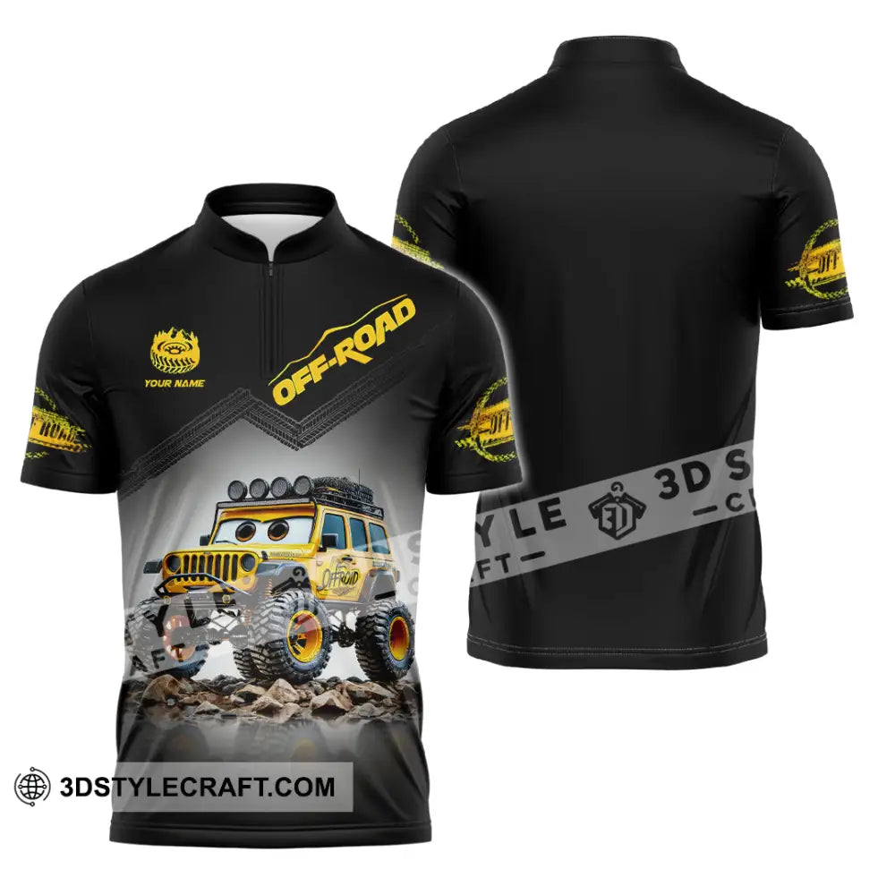 Unisex Shirt Custom Name Jeep Gift For Lover Zipper Polo / S T-Shirt