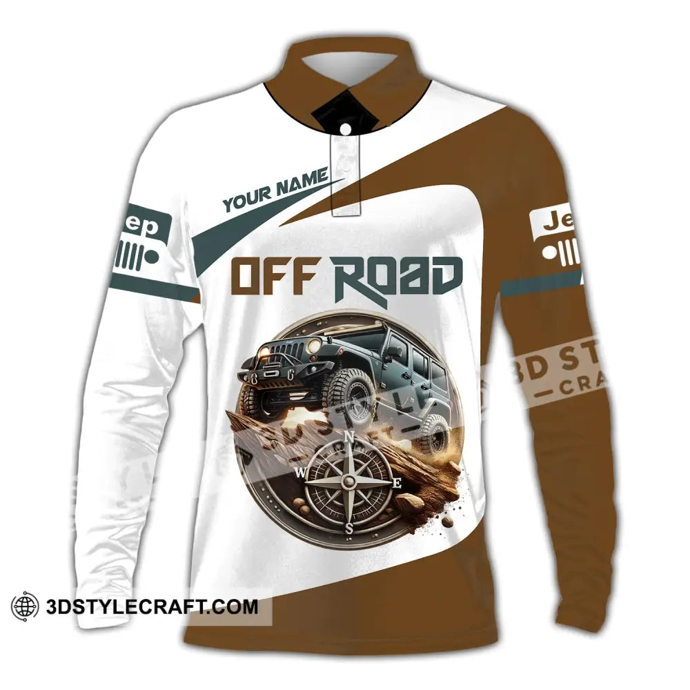 Unisex Shirt Custom Name Jeep Gladiator Polo Long Sleeve / S T-Shirt