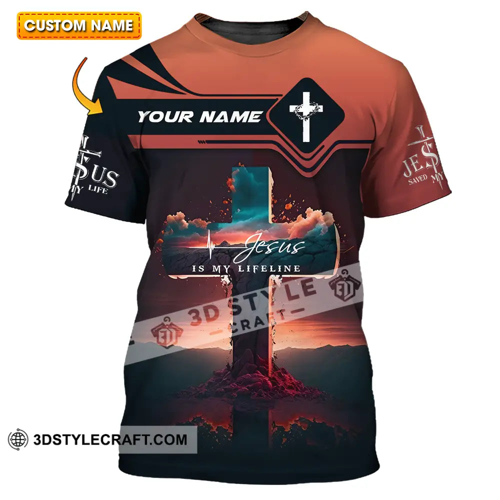 Unisex Shirt - Custom Name Jesus Is My Lifeline T-Shirt
