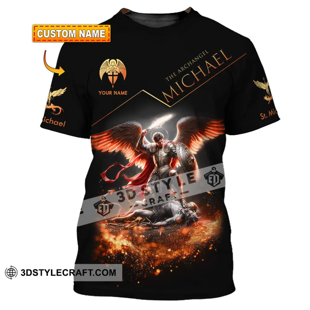 Unisex Shirt Custom Name Michael God And Satan T-Shirt