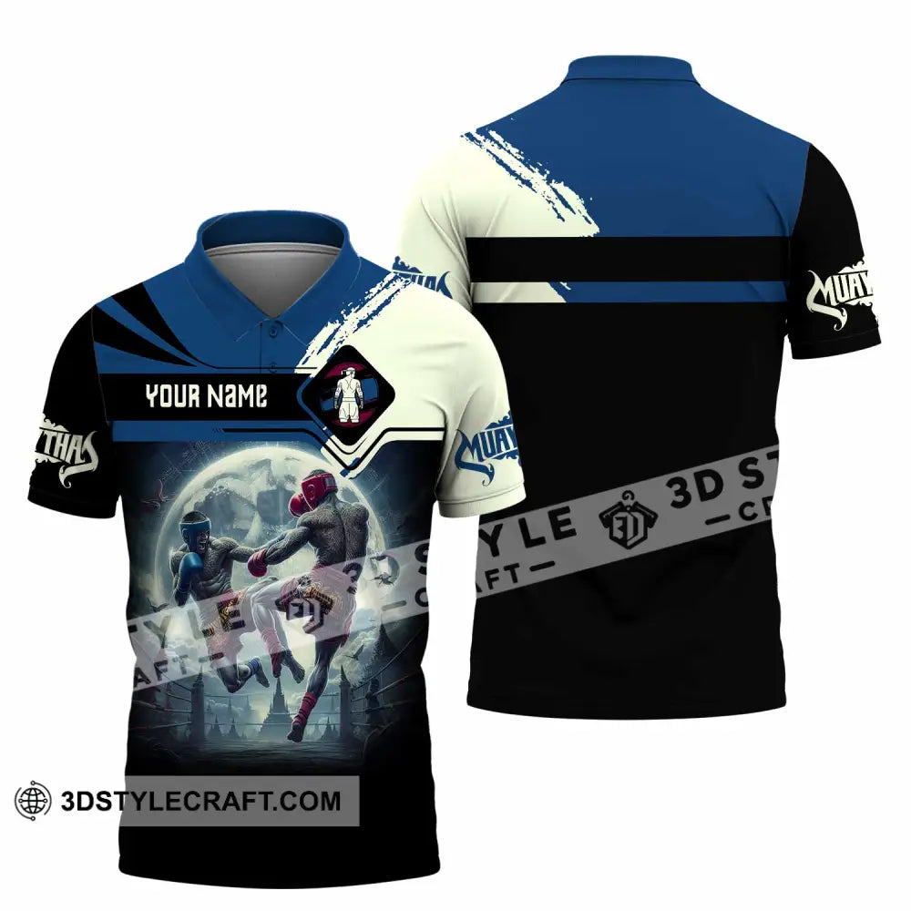 Unisex Shirt Custom Name Muay Thai Polo Long Sleeve / S T-Shirt