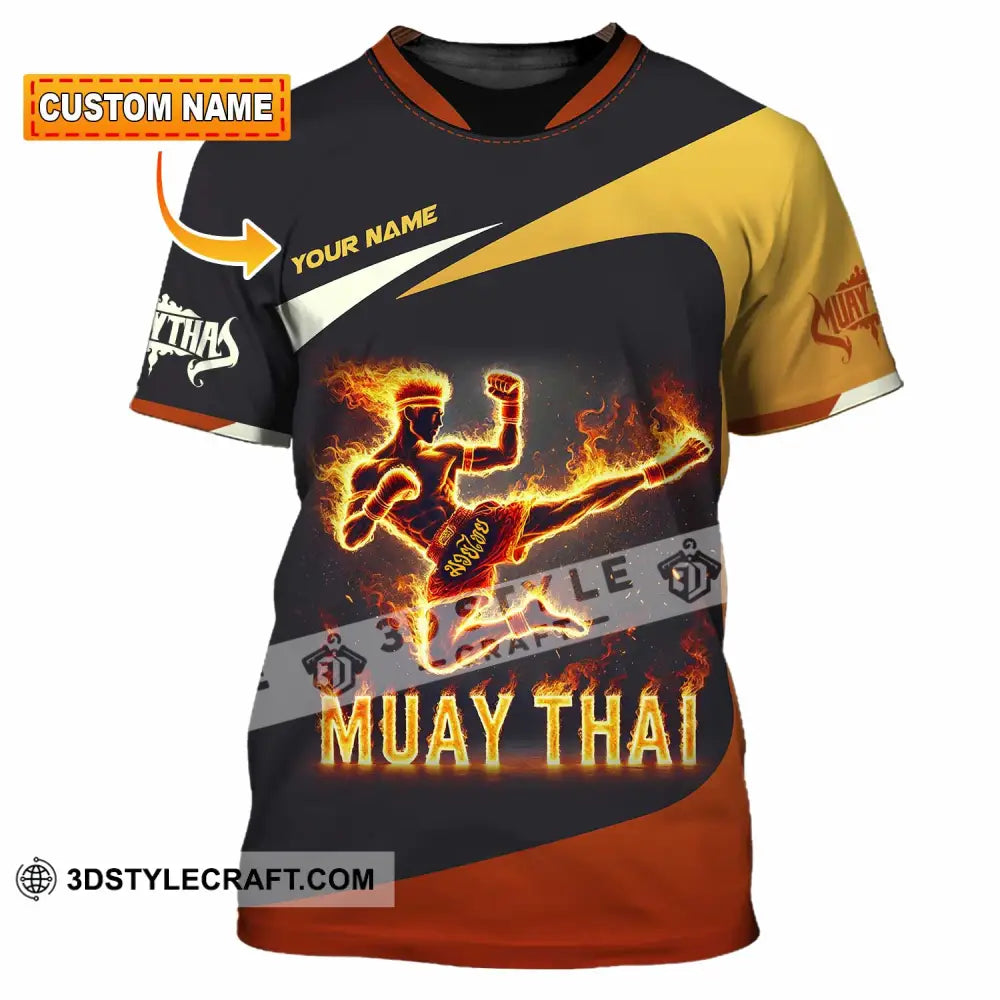 Unisex Shirt Custom Name Muay Thai Polo Long Sleeve T-Shirt