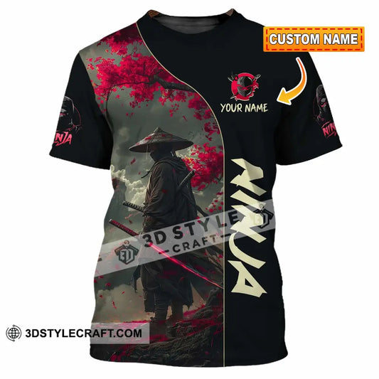 Unisex Shirt Custom Name Ninja Love Polo Long Sleeve T-Shirt