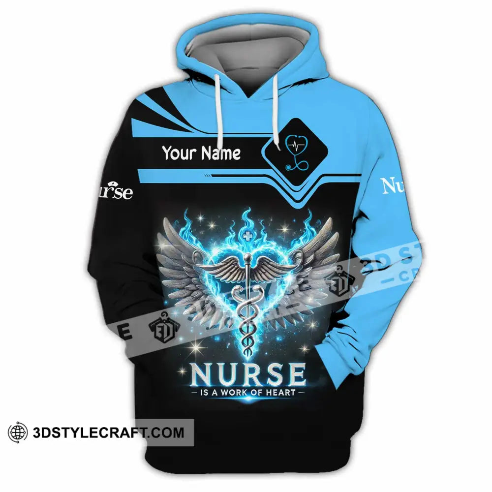 Unisex Shirt Custom Name Nurse T-Shirt Hoodie / S T-Shirt