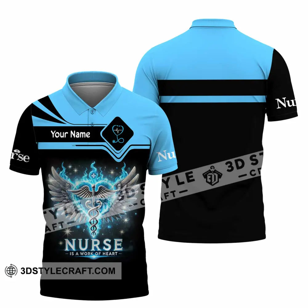 Unisex Shirt Custom Name Nurse T-Shirt Polo / S T-Shirt