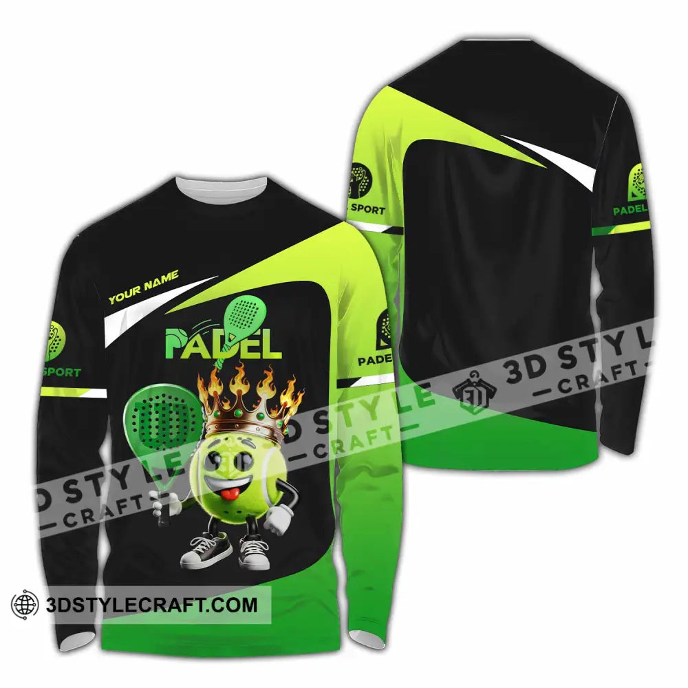 Unisex Shirt Custom Name Padel Polo Long Sleeve / S T-Shirt