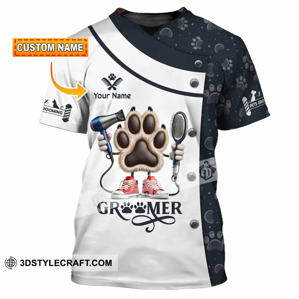 Unisex Shirt Custom Name Pet Grooming Shop T-Shirt T-Shirt