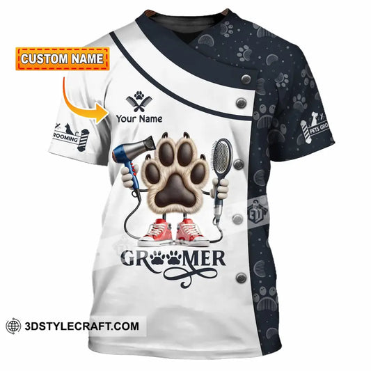 Unisex Shirt Custom Name Pet Grooming Shop T-Shirt T-Shirt