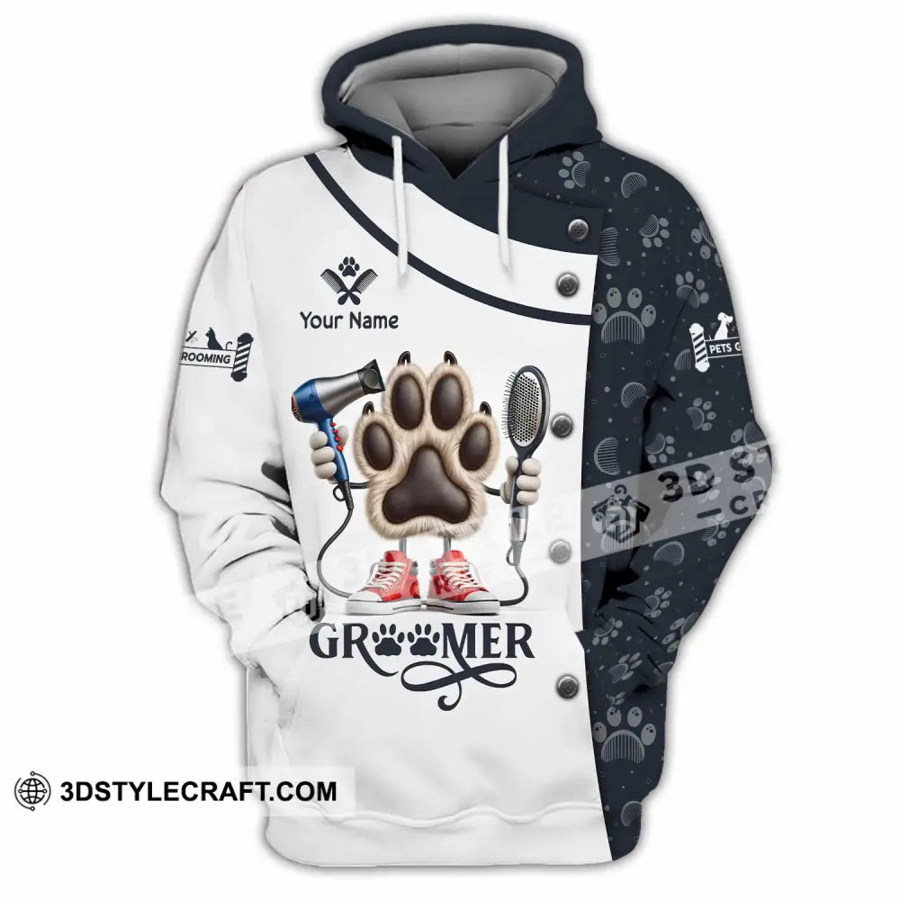 Unisex Shirt Custom Name Pet Grooming Shop T-Shirt Hoodie / S T-Shirt