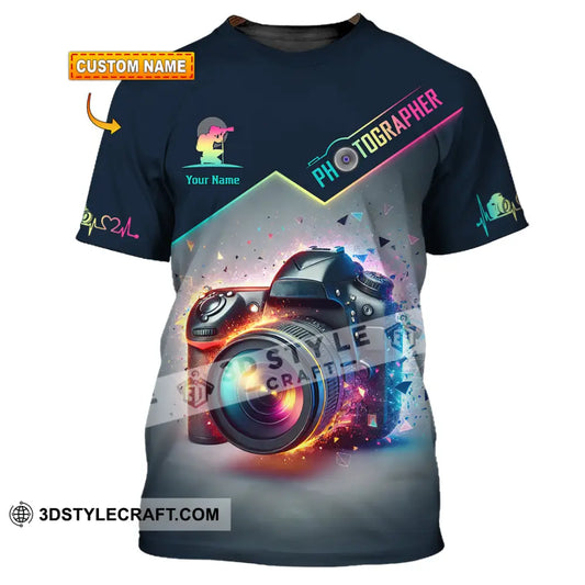 Unisex Shirt Custom Name Photographer Polo Gift T-Shirt