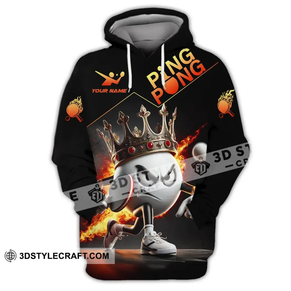 Unisex Shirt Custom Name Ping Pong Gift For Lover Hoodie / S T-Shirt