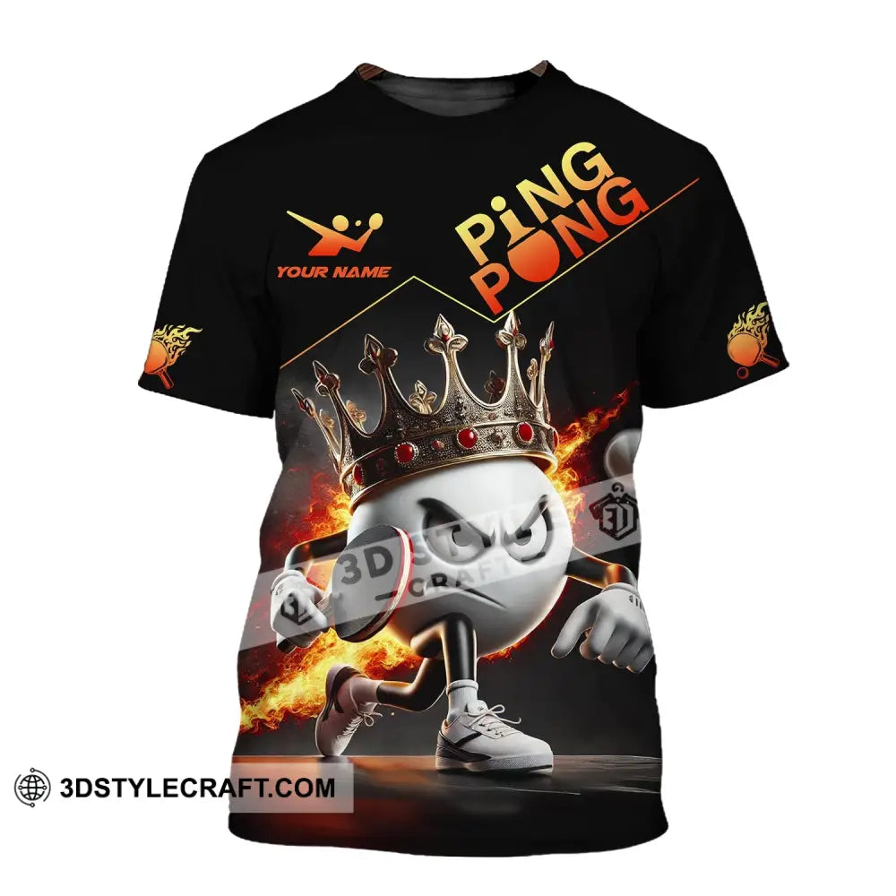 Unisex Shirt Custom Name Ping Pong Gift For Lover T-Shirt / S T-Shirt