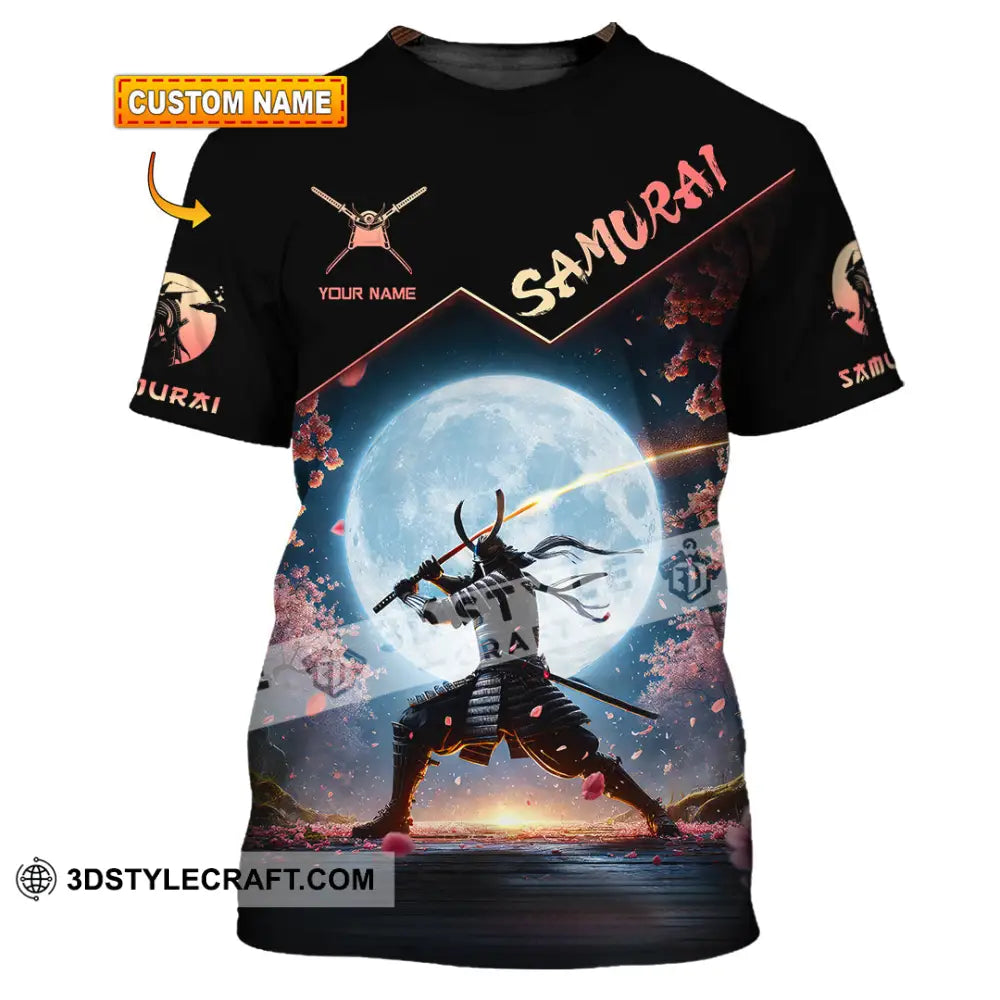 Unisex Shirt Custom Name Samurai Japanese T-Shirt Lover Gift T-Shirt