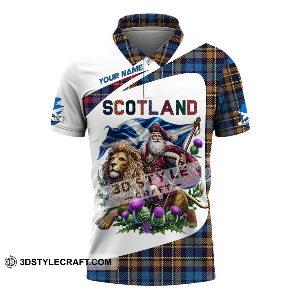 Unisex Shirt Custom Name Scotland Lover Gift Polo / S T-Shirt