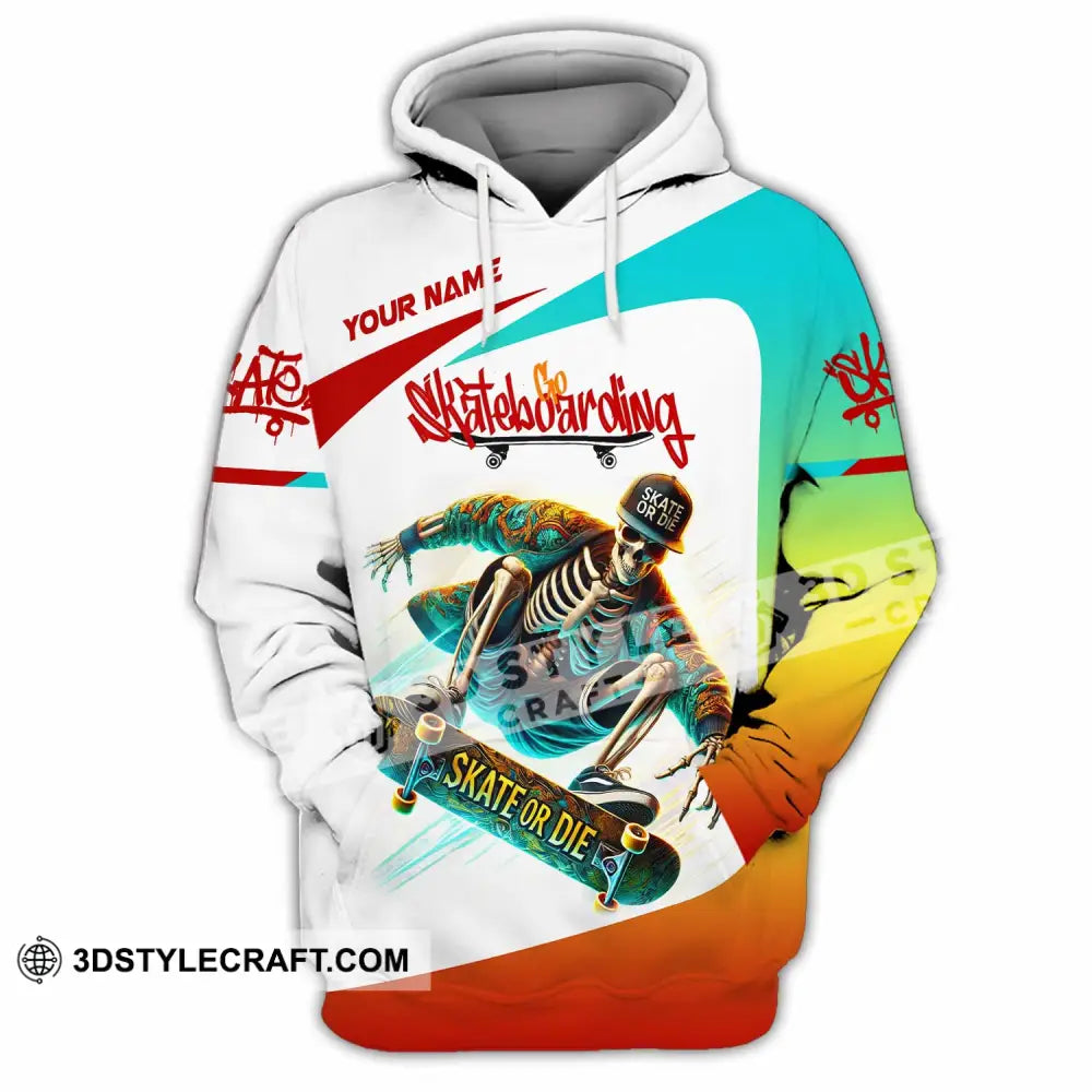 Unisex Shirt Custom Name Skateboarding Love Hoodie Polo Long Sleeve / S T-Shirt