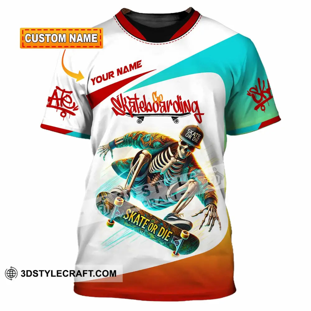 Unisex Shirt Custom Name Skateboarding Love Hoodie Polo Long Sleeve T-Shirt