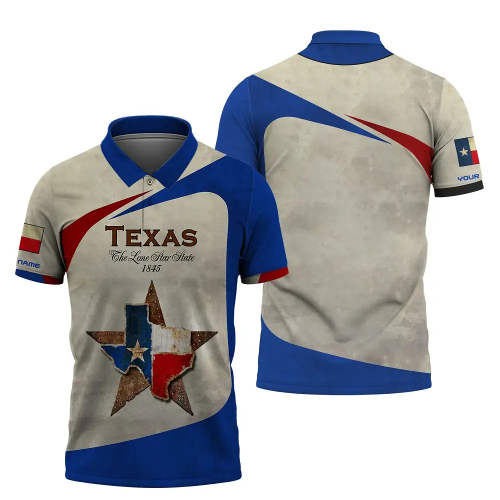 Unisex Shirt Custom Name Texas Cities Shirts Home T-Shirt Polo / S