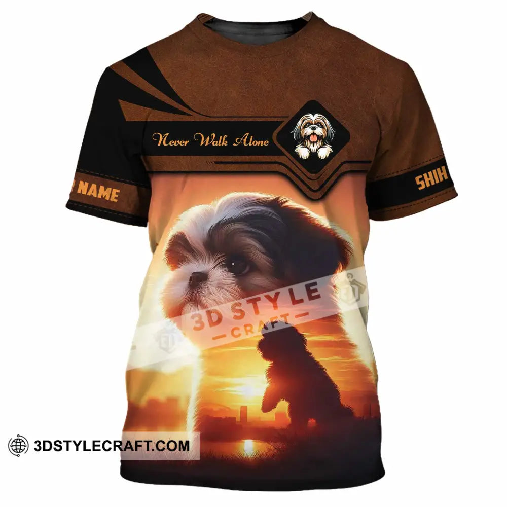 Unisex Shirt - Custom Never Walk Alone Shih Tzu Shirt T-Shirt / S T-shirt
