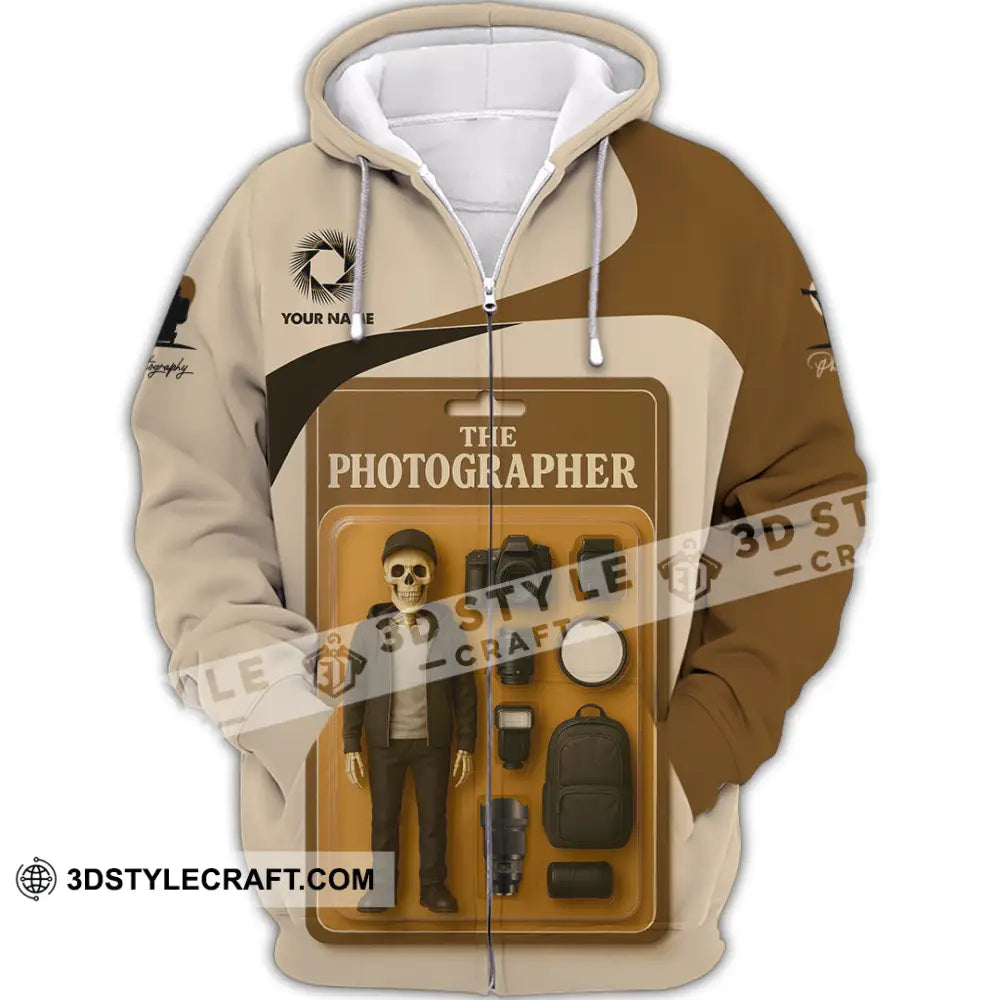 Unisex Shirt - Custom Photographer Shirt Zipper Hoodie / S T-shirt