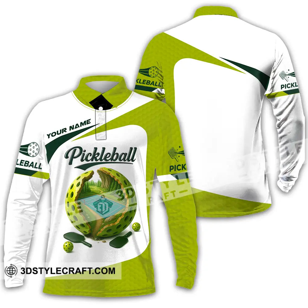 Unisex Shirt - Custom Pickleball Shirt Long Sleeve Polo / S T-shirt