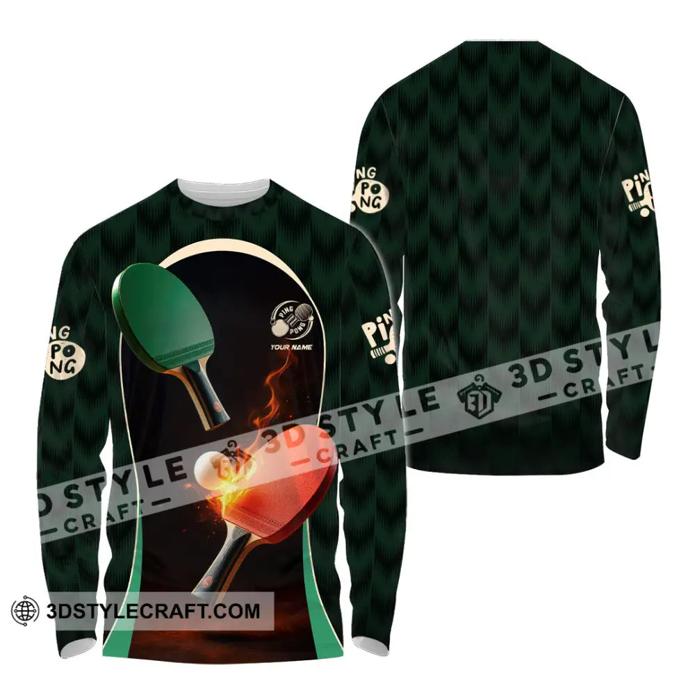 Unisex Shirt - Custom Ping Pong Shirt Long Sleeve Shirt / S T-shirt