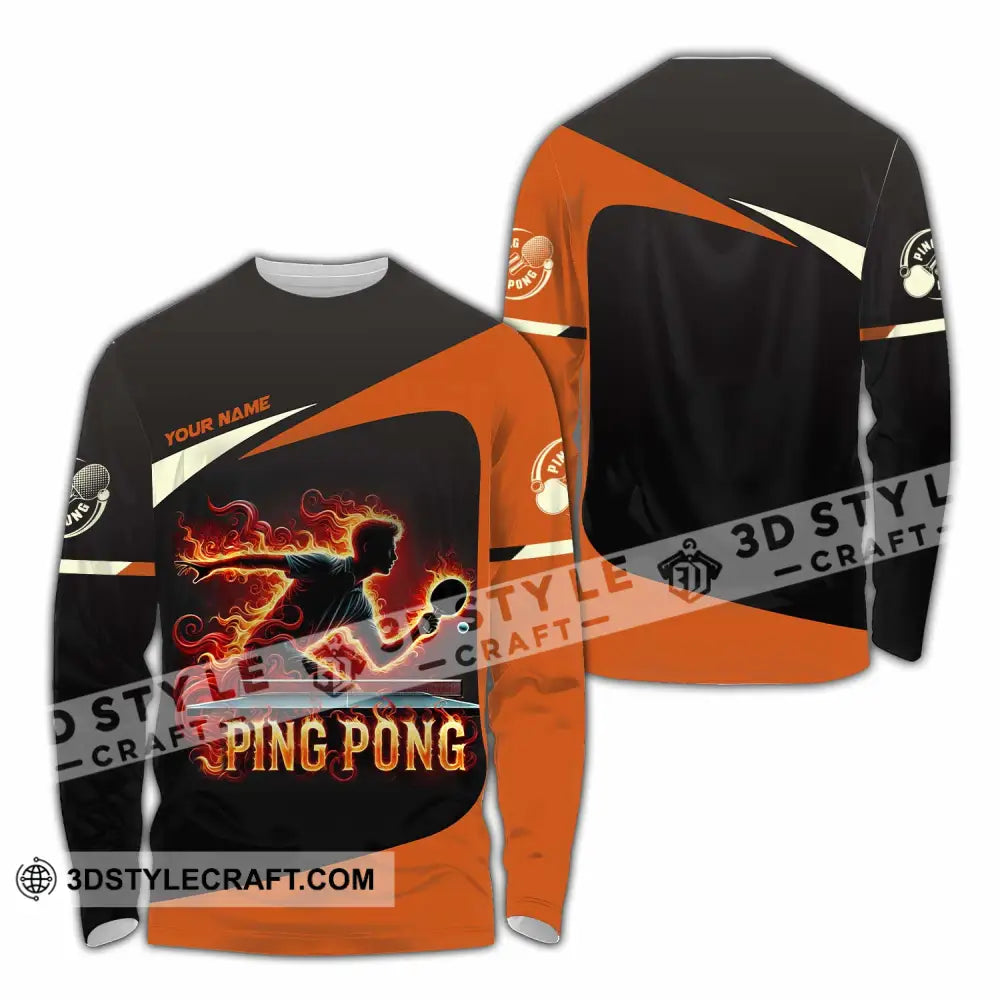 Unisex Shirt - Custom Ping Pong Shirt Long Sleeve Shirt / S T-shirt