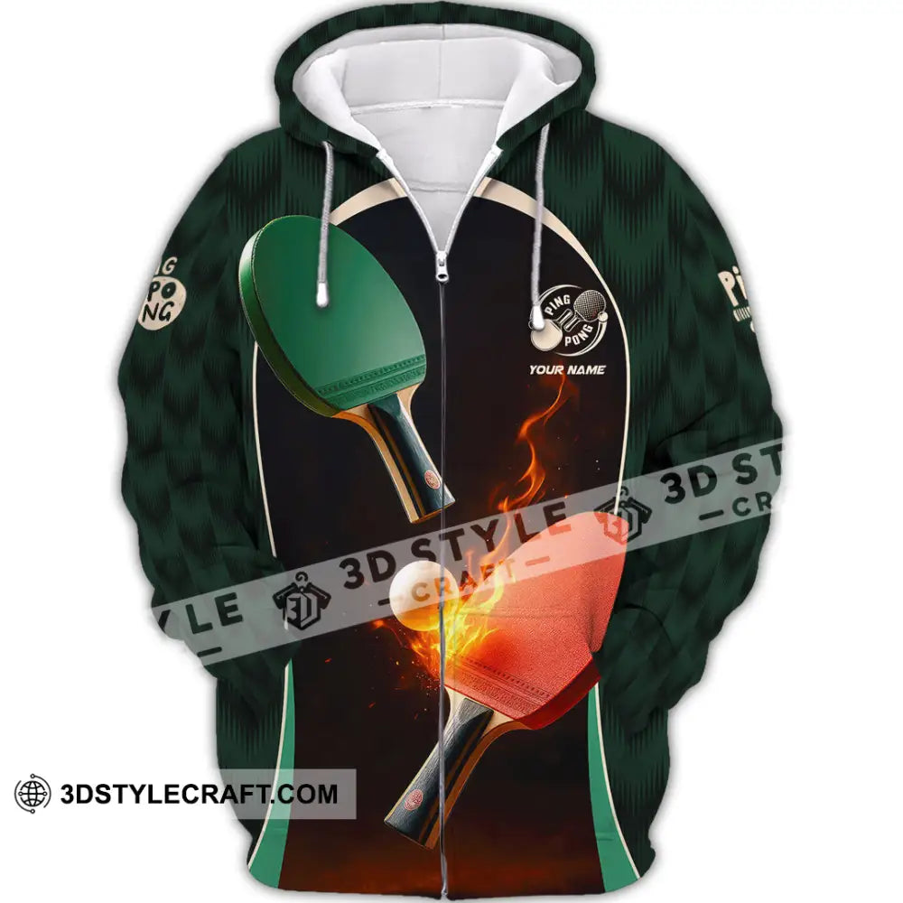 Unisex Shirt - Custom Ping Pong Shirt Zipper Hoodie / S T-shirt
