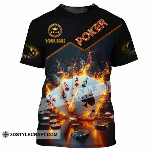 Unisex Shirt - Custom Poker Four Of Aces Card Lover Shirt T-Shirt / S T-shirt