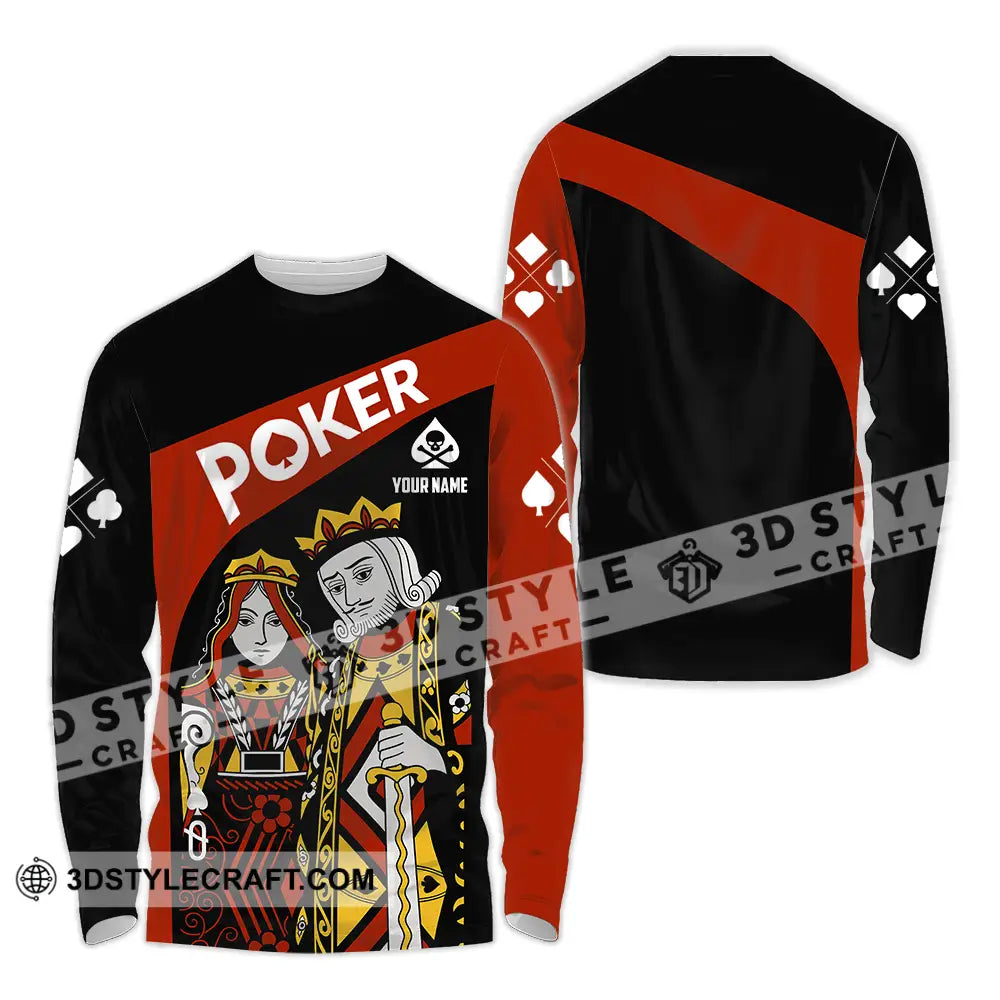 Unisex Shirt - Custom Poker Lover Shirt Long Sleeve Shirt / S T-shirt