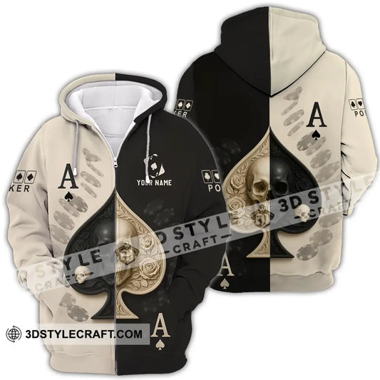 Unisex Shirt - Custom Poker Shirt Zipper Hoodie / S T-shirt