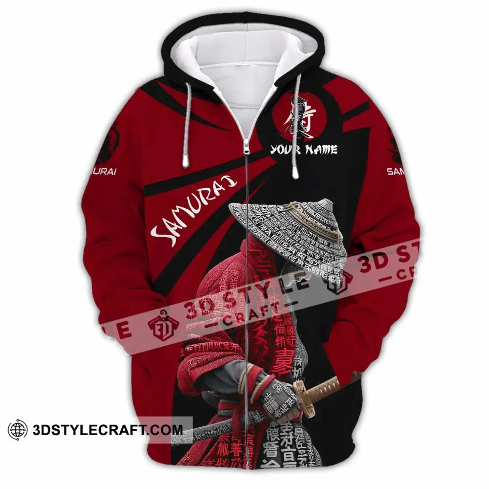 Unisex Shirt - Custom Samurai Design Shirt Zipper Hoodie / S T-shirt