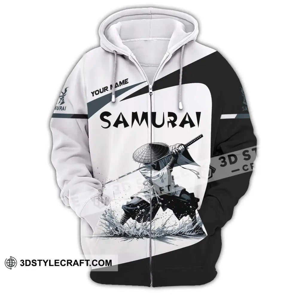 Unisex Shirt Custom Samurai Shirt Zipper Hoodie / S T shirt