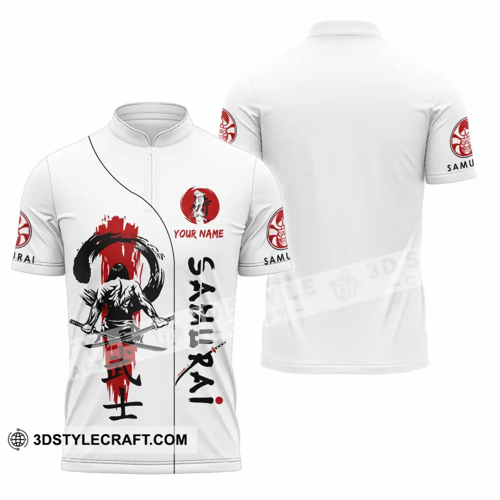 Unisex Shirt - Custom Samurai Shirt Zipper Polo Shirt / S T-shirt