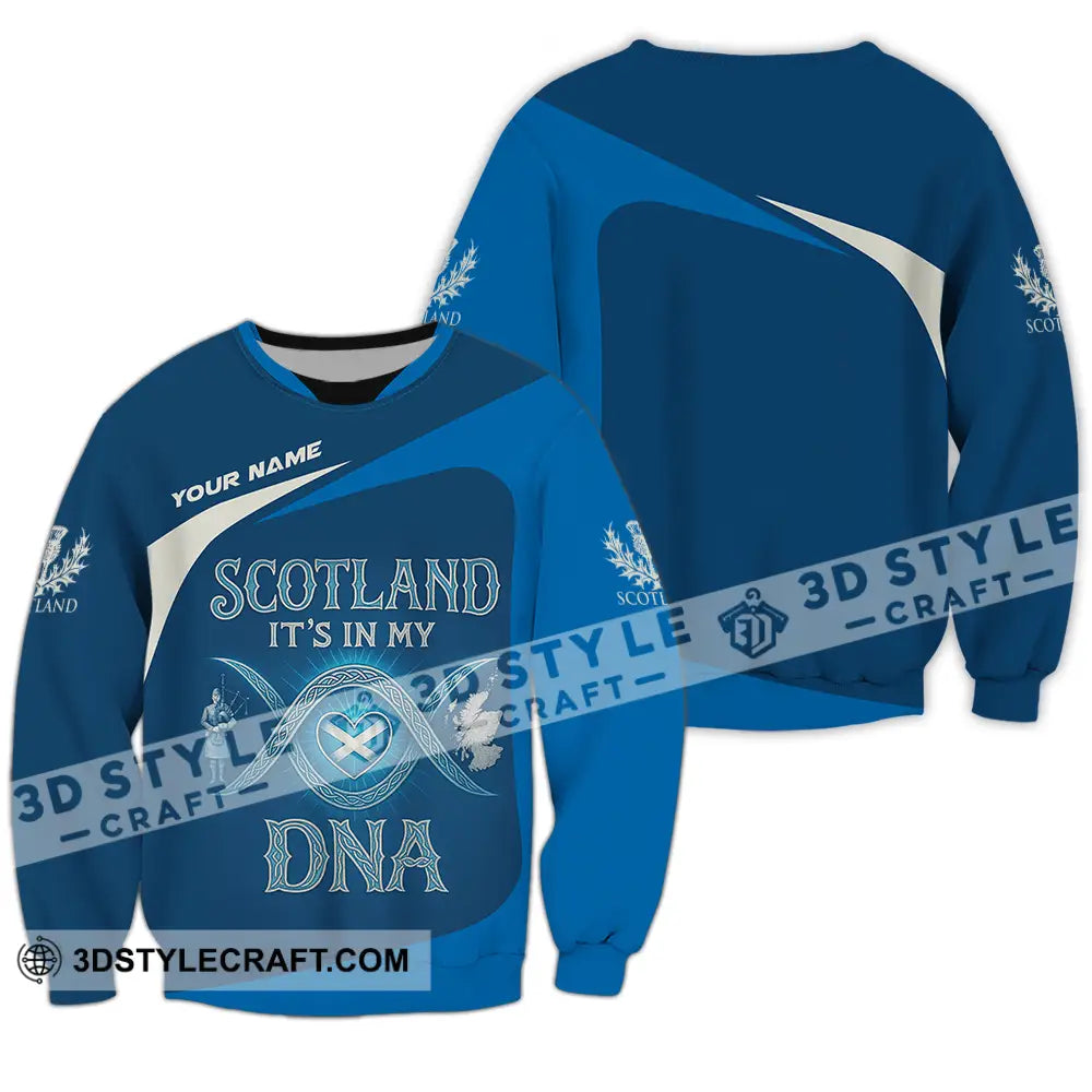 Unisex Shirt Custom Scotland It’s In My DNA Shirt Long Sleeve / S T shirt