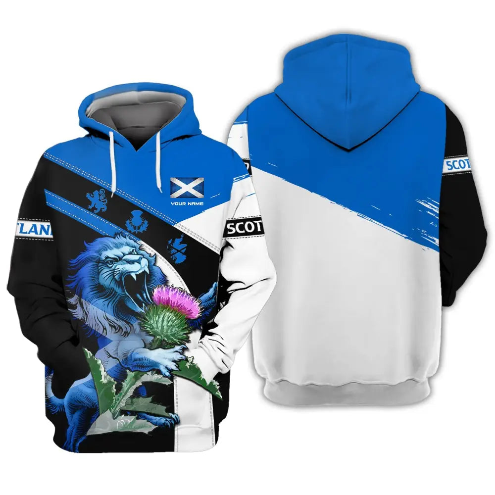 Unisex Shirt Custom Scotland Lion T-Shirt Clothing Hoodie / S