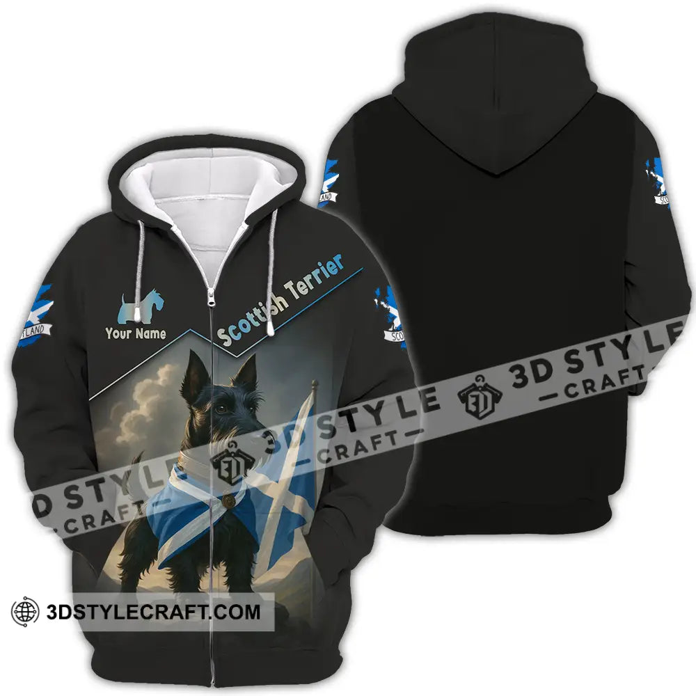 Unisex Shirt - Custom Scotland Terrier Pet Lover Shirt Zipper Hoodie / S T-shirt