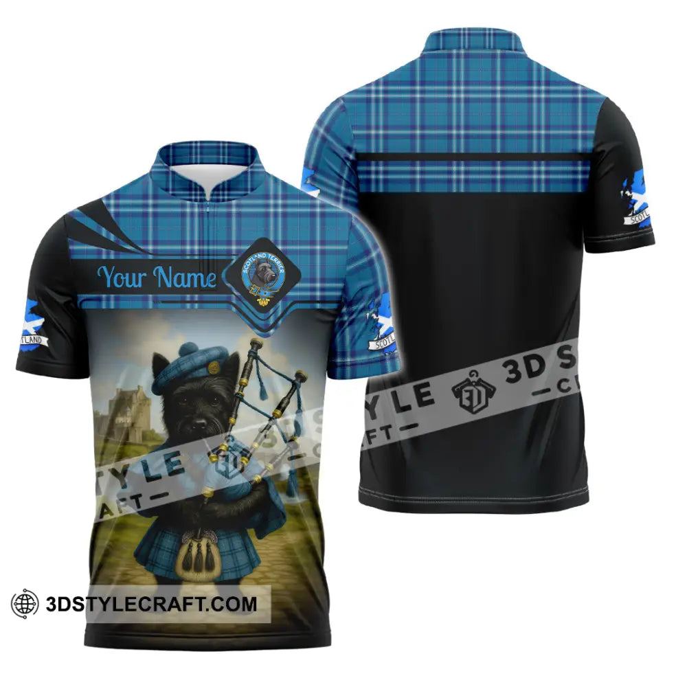 Unisex Shirt - Custom Scotland Shirt Zipper Polo Shirt / S T-shirt