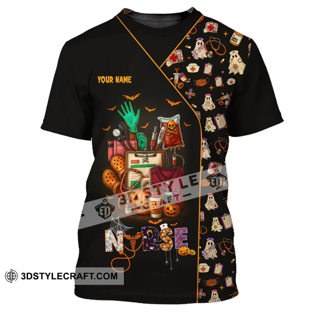 Unisex Shirt - Custom Scrubstar Fright Friends Nurse Halloween Shirt T-Shirt / S T-shirt