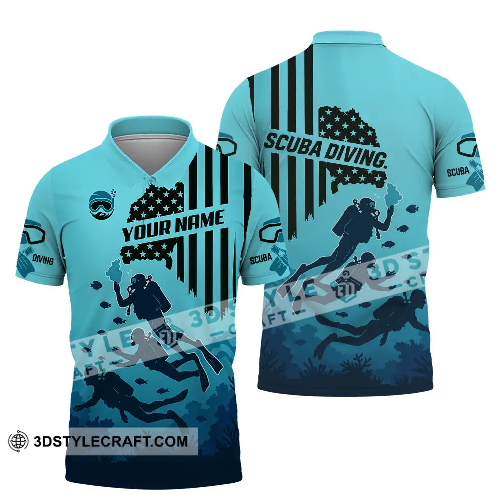 Unisex Shirt - Custom Scuba Diving Shirt Polo Shirt / S T-shirt
