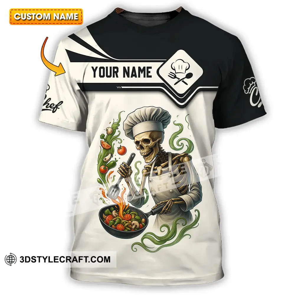 Unisex Shirt - Custom Skeleton Master Chef Chef Shirt T-shirt