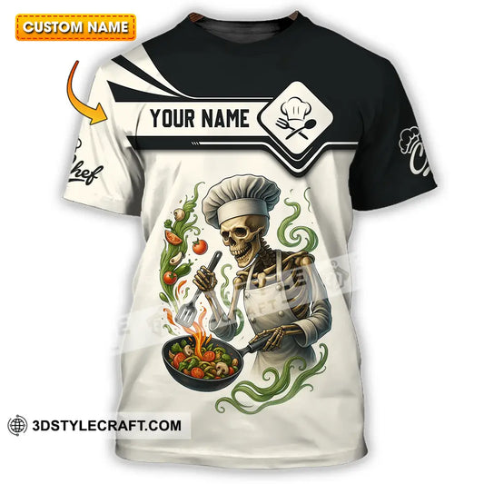 Unisex Shirt - Custom Skeleton Master Chef Chef Shirt T-shirt
