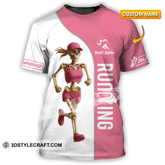Unisex Shirt Custom Skeleton Running Shirt T shirt