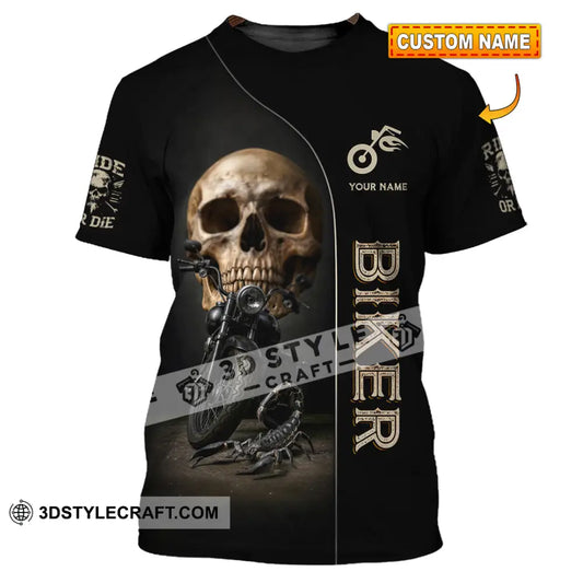 Unisex Shirt - Custom Skull Biker Shirt T-shirt