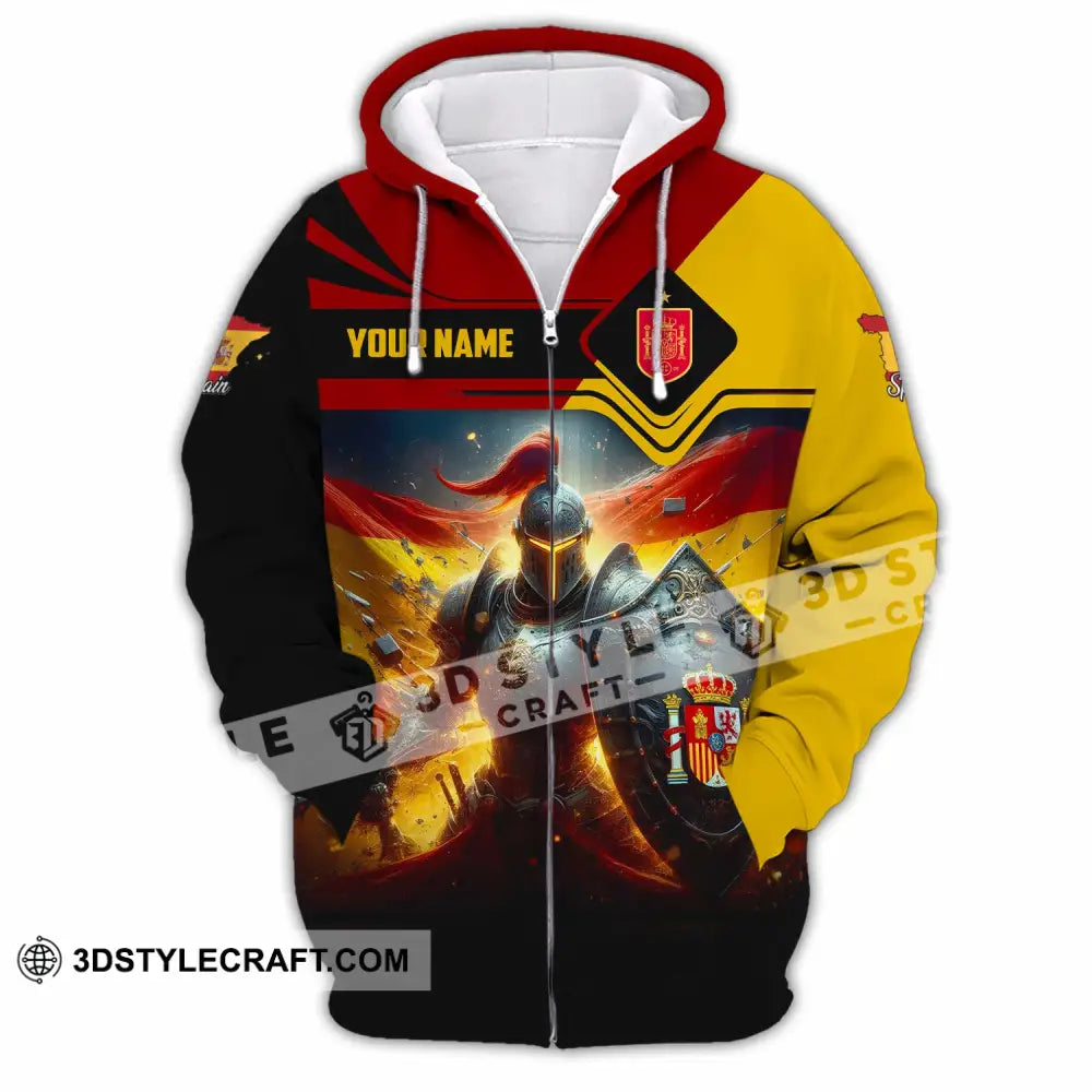 Unisex Shirt - Custom Spain Shirt Zipper Hoodie / S T-shirt