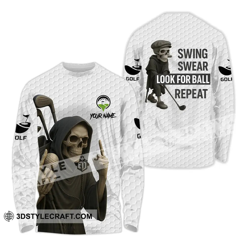 Unisex Shirt - Custom Swing Swear Look For Ball Repeat Shirt Long Sleeve Shirt / S T-shirt