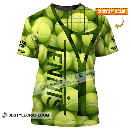 Unisex Shirt - Custom Tennis Ball Tennis Player Sport Shirt T-shirt