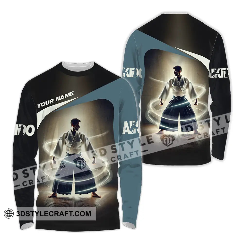 Unisex Shirt - Custom Text Aikido Long Sleeve / S T-Shirt