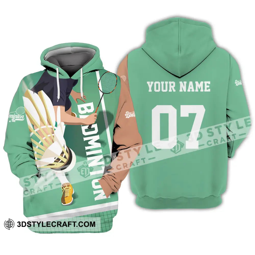 Unisex Shirt - Custom Text Shirt Badminton Shirt Hoodie / S T-shirt